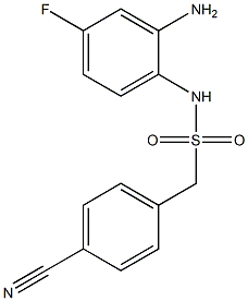 N-(2-amino-4-fluorophenyl)-1-(4-cyanophenyl)methanesulfonamide Struktur