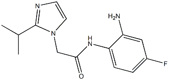 N-(2-amino-4-fluorophenyl)-2-[2-(propan-2-yl)-1H-imidazol-1-yl]acetamide Struktur