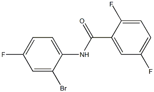 N-(2-bromo-4-fluorophenyl)-2,5-difluorobenzamide Struktur