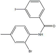 N-(2-bromo-4-methylphenyl)-3-iodobenzamide Struktur