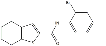 N-(2-bromo-4-methylphenyl)-4,5,6,7-tetrahydro-1-benzothiophene-2-carboxamide Struktur