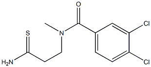 N-(2-carbamothioylethyl)-3,4-dichloro-N-methylbenzamide Struktur