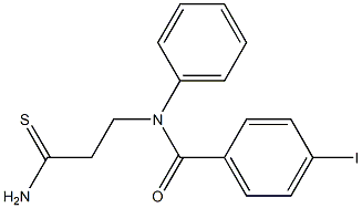 N-(2-carbamothioylethyl)-4-iodo-N-phenylbenzamide Struktur