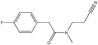 N-(2-cyanoethyl)-2-(4-fluorophenyl)-N-methylacetamide Struktur