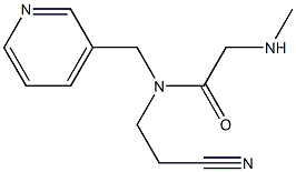 N-(2-cyanoethyl)-2-(methylamino)-N-(pyridin-3-ylmethyl)acetamide Struktur