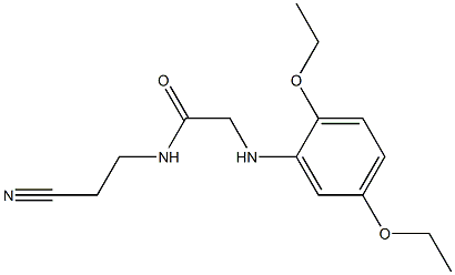 N-(2-cyanoethyl)-2-[(2,5-diethoxyphenyl)amino]acetamide Struktur