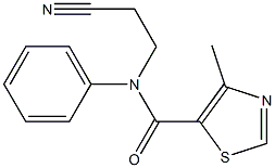 N-(2-cyanoethyl)-4-methyl-N-phenyl-1,3-thiazole-5-carboxamide Struktur