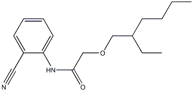 N-(2-cyanophenyl)-2-[(2-ethylhexyl)oxy]acetamide Struktur