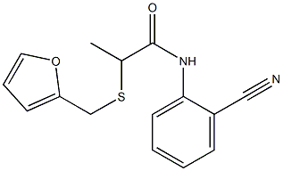 N-(2-cyanophenyl)-2-[(furan-2-ylmethyl)sulfanyl]propanamide Struktur