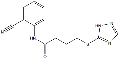 N-(2-cyanophenyl)-4-(1H-1,2,4-triazol-5-ylsulfanyl)butanamide Struktur