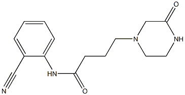 N-(2-cyanophenyl)-4-(3-oxopiperazin-1-yl)butanamide Struktur