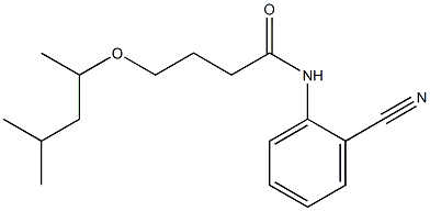 N-(2-cyanophenyl)-4-[(4-methylpentan-2-yl)oxy]butanamide Struktur