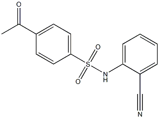 N-(2-cyanophenyl)-4-acetylbenzene-1-sulfonamide Struktur