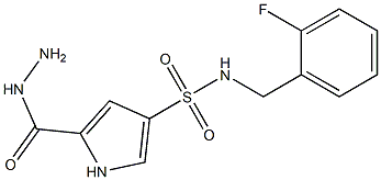 N-(2-fluorobenzyl)-5-(hydrazinocarbonyl)-1H-pyrrole-3-sulfonamide Struktur