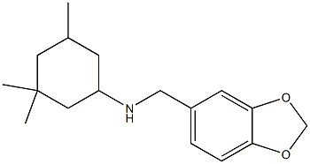 N-(2H-1,3-benzodioxol-5-ylmethyl)-3,3,5-trimethylcyclohexan-1-amine Struktur