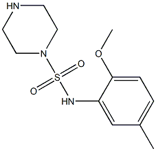 N-(2-methoxy-5-methylphenyl)piperazine-1-sulfonamide Struktur