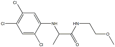 N-(2-methoxyethyl)-2-[(2,4,5-trichlorophenyl)amino]propanamide Struktur