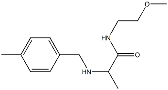 N-(2-methoxyethyl)-2-{[(4-methylphenyl)methyl]amino}propanamide Struktur