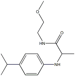 N-(2-methoxyethyl)-2-{[4-(propan-2-yl)phenyl]amino}propanamide Struktur