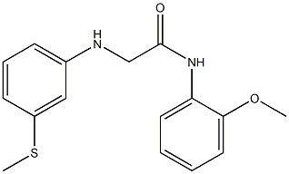 N-(2-methoxyphenyl)-2-{[3-(methylsulfanyl)phenyl]amino}acetamide Struktur