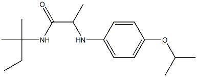 N-(2-methylbutan-2-yl)-2-{[4-(propan-2-yloxy)phenyl]amino}propanamide Struktur