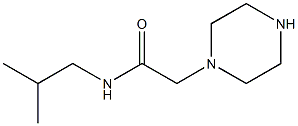 N-(2-methylpropyl)-2-(piperazin-1-yl)acetamide Struktur