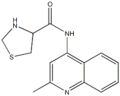 N-(2-methylquinolin-4-yl)-1,3-thiazolidine-4-carboxamide Struktur