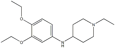 N-(3,4-diethoxyphenyl)-1-ethylpiperidin-4-amine Struktur