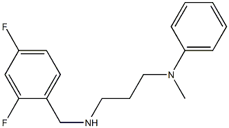 N-(3-{[(2,4-difluorophenyl)methyl]amino}propyl)-N-methylaniline Struktur