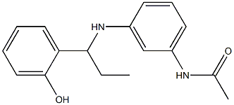 N-(3-{[1-(2-hydroxyphenyl)propyl]amino}phenyl)acetamide Struktur