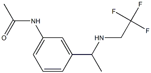 N-(3-{1-[(2,2,2-trifluoroethyl)amino]ethyl}phenyl)acetamide Struktur