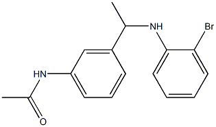 N-(3-{1-[(2-bromophenyl)amino]ethyl}phenyl)acetamide Struktur