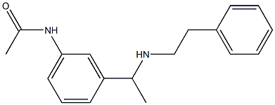 N-(3-{1-[(2-phenylethyl)amino]ethyl}phenyl)acetamide Struktur