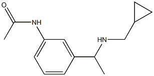 N-(3-{1-[(cyclopropylmethyl)amino]ethyl}phenyl)acetamide Struktur