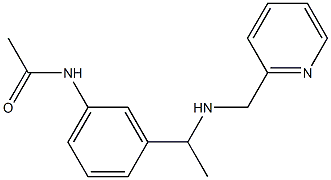 N-(3-{1-[(pyridin-2-ylmethyl)amino]ethyl}phenyl)acetamide Struktur