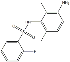 N-(3-amino-2,6-dimethylphenyl)-2-fluorobenzenesulfonamide Struktur