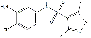 N-(3-amino-4-chlorophenyl)-3,5-dimethyl-1H-pyrazole-4-sulfonamide Struktur