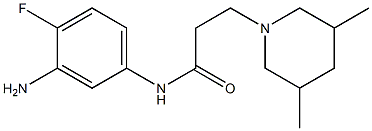 N-(3-amino-4-fluorophenyl)-3-(3,5-dimethylpiperidin-1-yl)propanamide Struktur