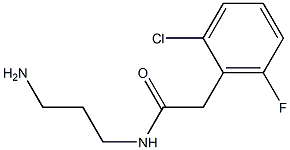 N-(3-aminopropyl)-2-(2-chloro-6-fluorophenyl)acetamide Struktur