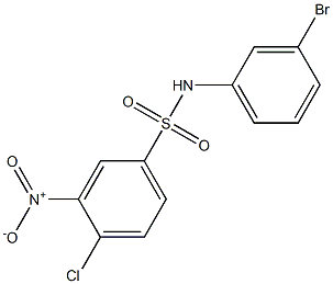 N-(3-bromophenyl)-4-chloro-3-nitrobenzene-1-sulfonamide Struktur