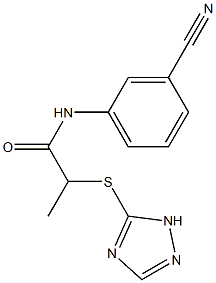 N-(3-cyanophenyl)-2-(1H-1,2,4-triazol-5-ylsulfanyl)propanamide Struktur