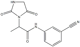 N-(3-cyanophenyl)-2-(2,5-dioxoimidazolidin-1-yl)propanamide Struktur