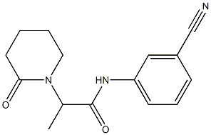 N-(3-cyanophenyl)-2-(2-oxopiperidin-1-yl)propanamide Struktur