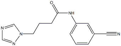 N-(3-cyanophenyl)-4-(1H-1,2,4-triazol-1-yl)butanamide Struktur