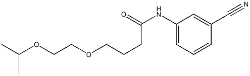 N-(3-cyanophenyl)-4-[2-(propan-2-yloxy)ethoxy]butanamide Struktur