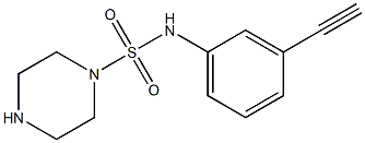 N-(3-ethynylphenyl)piperazine-1-sulfonamide Struktur