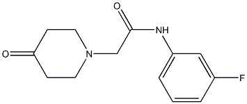 N-(3-fluorophenyl)-2-(4-oxopiperidin-1-yl)acetamide Struktur