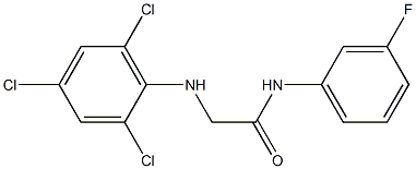 N-(3-fluorophenyl)-2-[(2,4,6-trichlorophenyl)amino]acetamide Struktur