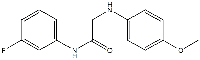 N-(3-fluorophenyl)-2-[(4-methoxyphenyl)amino]acetamide Struktur