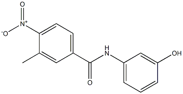 N-(3-hydroxyphenyl)-3-methyl-4-nitrobenzamide Struktur